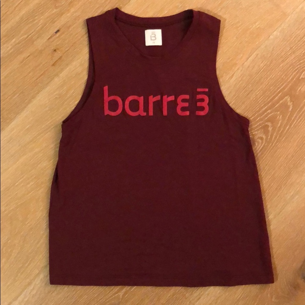 Barre3 Logo Maroon Tank XS